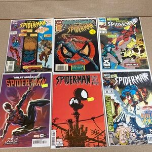 Marvel Spider-Man Comic Book Set with Red and Blue Covers